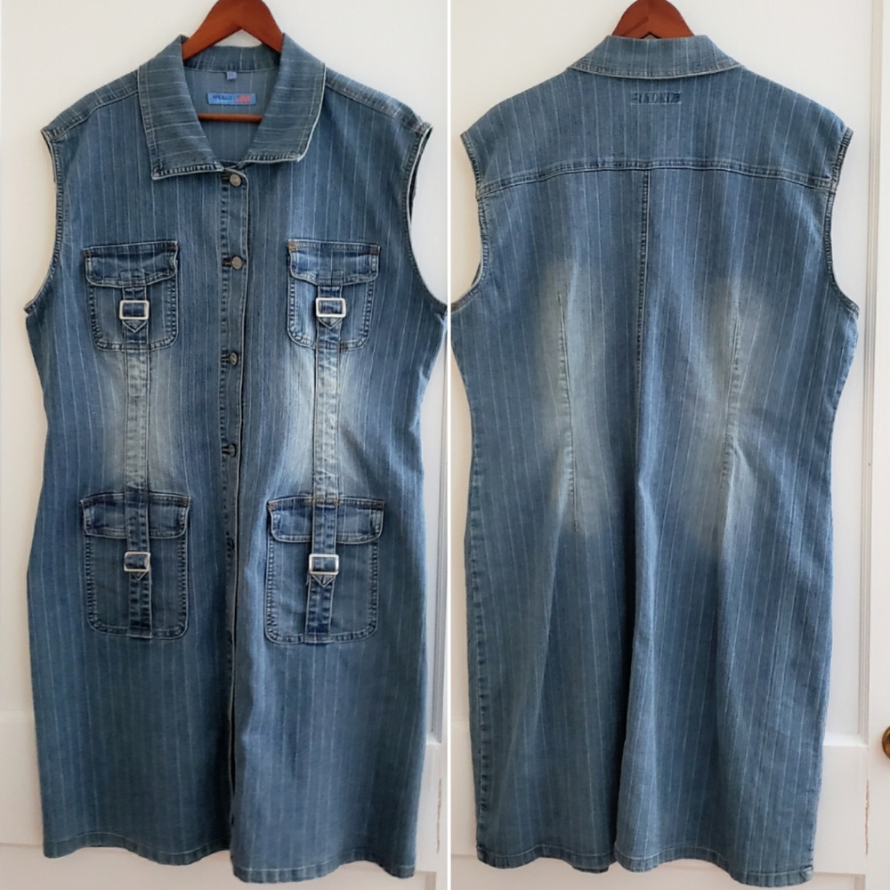 Apollo Jeans | 3XL Denim stripe Sleeveless Dress